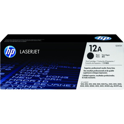 toner hp 12a black original laserjet cartridge